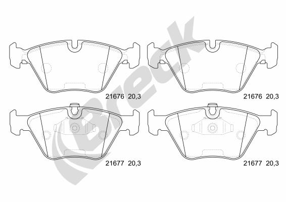 Set placute frana,frana disc 21677 00 701 00 BRECK